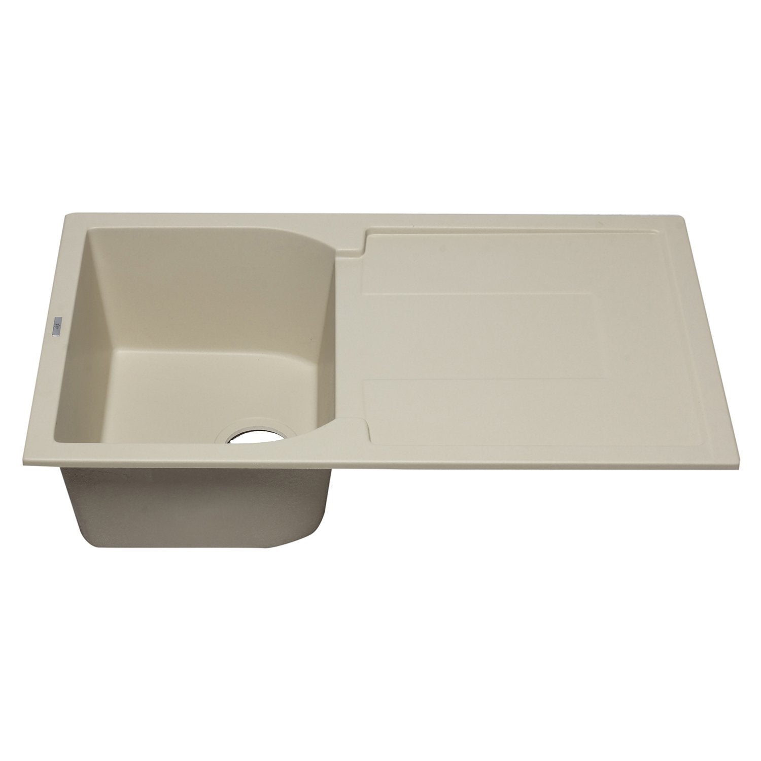 ALFI, ALFI AB1620DI-B Biscuit 34" Single Bowl Granite Composite Sink with Drainboard